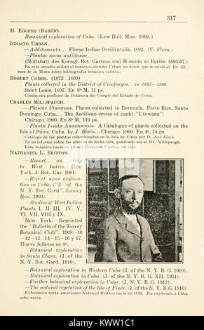 Pagina della Biblioteca scientifica cubana, che documenta la letteratura scientifica cubana e i contributi alla ricerca, conserva gli studi storici e contemporanei e riflette la storia intellettuale e lo sviluppo scientifico di Cuba. Foto Stock