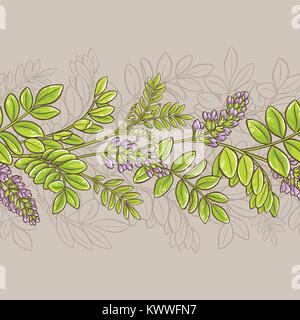 Impianto di liquirizia seamless pattern sul colore di sfondo Illustrazione Vettoriale