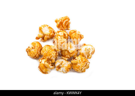 Il Popcorn isolato su uno sfondo bianco con tracciato di ritaglio Foto Stock