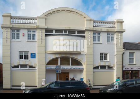 Il Farnborough Regno Hall di Jehovahs testimoni nel Camp Road, Farnborough Hamphire - formalmente la Scala Cinema Foto Stock