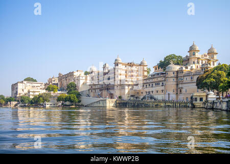 City palace di Udaipur, Rajasthan, India Foto Stock