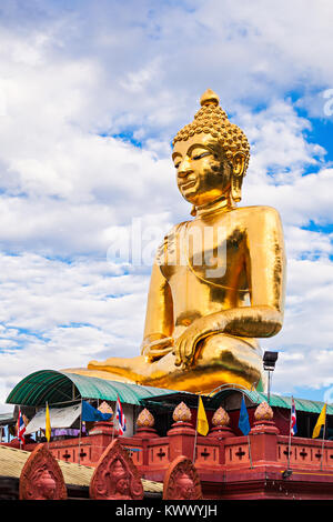 Statua di Buddha a Triangolo Dorato, provincia di Chiang Rai, Thailandia Foto Stock
