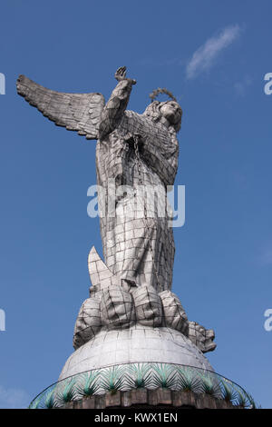 Vergine di Quito, la Virgen de Quito, El Panecillo, Quito Ecuador Foto Stock