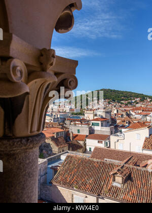 Vista aerea di Split da san Domnio Torre Campanaria, Croazia Foto Stock