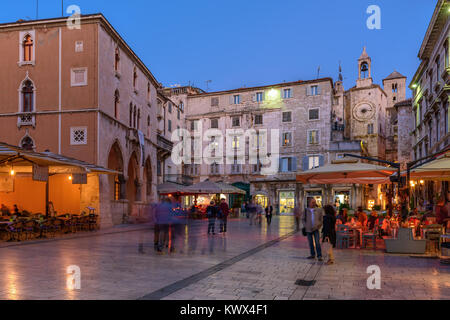 Piazza del Popolo, Split, Croazia Foto Stock