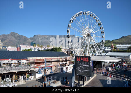 La ruota del Capo con table mountain dietro Foto Stock
