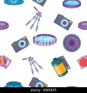 Foto pattern, stile cartoon Illustrazione Vettoriale