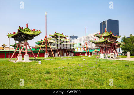 Il Palazzo Invernale di Bogd Khan Museo è situato nella zona sud di Ulaanbaatar, capitale della Mongolia Foto Stock