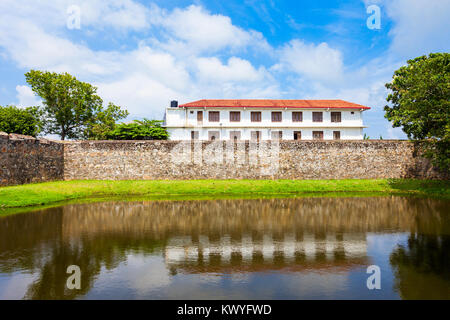Il distretto di Batticaloa Fort è il vecchio forte portoghese nel centro della città di Batticaloa, Sri Lanka Foto Stock