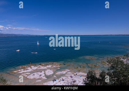 Spiaggia di Sirmione Foto Stock