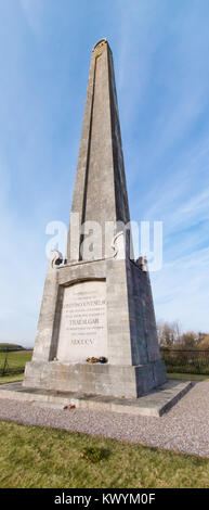Monumento Nelson su Portsdown Hill, Hampshire REGNO UNITO - Il primo monumento pagato mediante sottoscrizione da ufficiali e marinai con il quale ha servito. Foto Stock