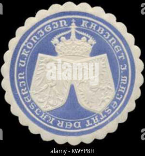 Questo sigillo storico appartiene al Gabinetto di sua Maestà l'Imperatrice e la Regina. Fu usato per la corrispondenza ufficiale e per i documenti della casa reale dell'Impero austro-ungarico. Foto Stock