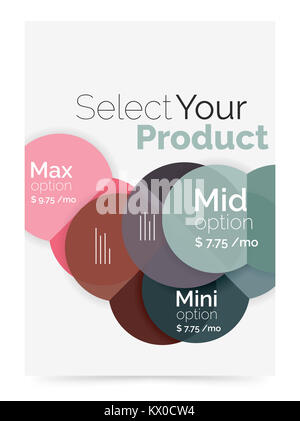 Cerchio sfondo astratto, business modello brochure Foto Stock