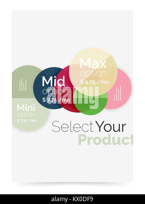 Cerchio sfondo astratto, business modello brochure Foto Stock