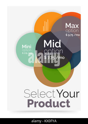 Cerchio sfondo astratto, business modello brochure Foto Stock