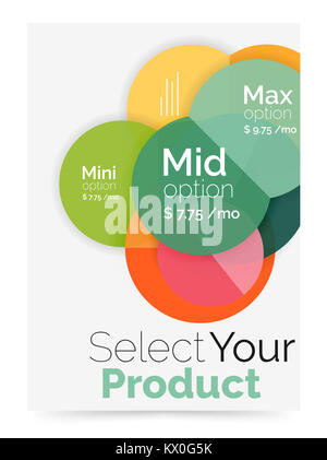 Cerchio sfondo astratto, business modello brochure Foto Stock