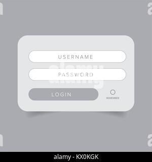 Member Login modulo web Illustrazione Vettoriale