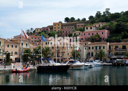 Il Porto, Porto Azzurro, Elba, Italia Foto Stock