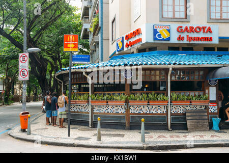 Garota de Ipanema Bar di Ipanema, a Rio de Janeiro in Brasile Foto Stock