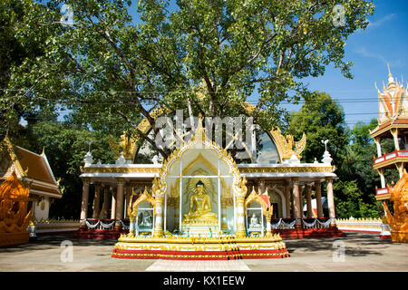 Wat Phra That Nong Bua Tempio del popolo Thai e i viaggiatori stranieri viaggio visitare e pregare statua del Buddha in Ubon Ratchathani, Thailandia Foto Stock