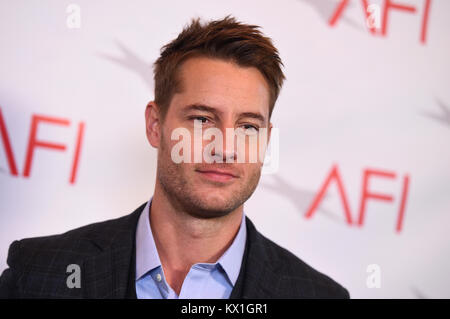 Los Angeles, Stati Uniti d'America. 05 gen 2018. Justin Hartley arriva a 2018 AFI premi al Four Seasons su Venerdì, 5 gennaio 2018 a Los Angeles. Credito: Gtres Información más Comuniación on line, S.L./Alamy Live News Foto Stock