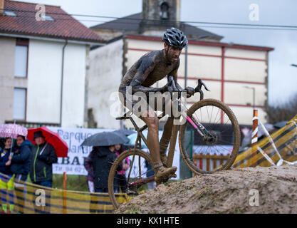 Abadiano, Spagna. 06 gen 2018. Vincitore Felipe Orts durante il Bizkaia campionato ciclocross, UCI C2 categoria a Abadiano, nella Spagna settentrionale, Sabato, Gennaio, 06, 2018. Credito: Gtres Información más Comuniación on line, S.L./Alamy Live News Foto Stock