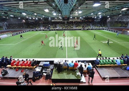 Sindelfingen, Deutschland. 05 gen 2018. Uebersicht Glaspalast Sindelfingen. GES/ Fussball/ Mercedes-Benz JuniorCup 2018, Sindelfingen, 05.01.2018/ Calcio Calcio: Mercedes-Benz Indoor JuniorCup torneo 2018, Sindelfingen, Germania. |L'utilizzo del credito in tutto il mondo: dpa/Alamy Live News Foto Stock