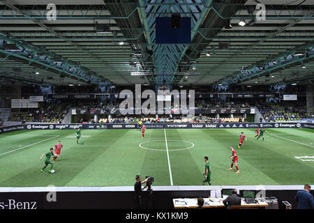 Sindelfingen, Deutschland. 05 gen 2018. Uebersicht Glaspalast Sindelfingen. GES/ Fussball/ Mercedes-Benz JuniorCup 2018, Sindelfingen, 05.01.2018/ Calcio Calcio: Mercedes-Benz Indoor JuniorCup torneo 2018, Sindelfingen, Germania. |L'utilizzo del credito in tutto il mondo: dpa/Alamy Live News Foto Stock