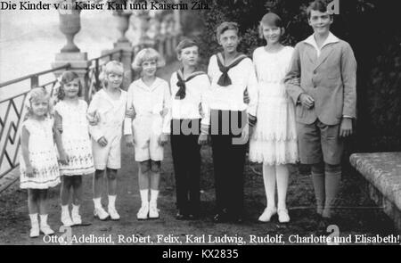 Die Kinder von Kaiser Karl und Kaiserin Zita, Quinta Vigia, Funchal Foto Stock