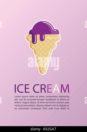 Gelato retrò vintage illustrazione vettore di fondo. Illustrazione Vettoriale