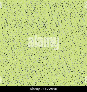 Caotica macchie irregolari o punti vettore seamless pattern. Disegnato a mano texture splash. Sfumature di blu spray su sfondo verde. Minuscole macchie o gocce di var Illustrazione Vettoriale