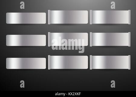 Infografico moderno modello come un nastro di acciaio di varie forme. Infografico design può essere utilizzato per la presentazione della relazione annuale, web design. Tutto su Illustrazione Vettoriale