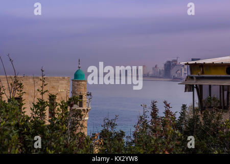 Jaffa Tel Aviv Abrasha Park e il mare Mediterraneo viaggi Israele Foto Stock