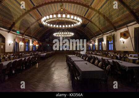 Monaco di Baviera (Germania) 4 gennaio 2018 - Interno del festival camera al terzo piano del Hofbraeuhaus bier hall Foto Stock