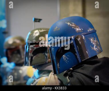 Madrid, Spagna - 11 Novembre 2017: Spagnolo 501 garrison Jango Fett cloni a eroi Comic Con Madrid, Spagna Foto Stock