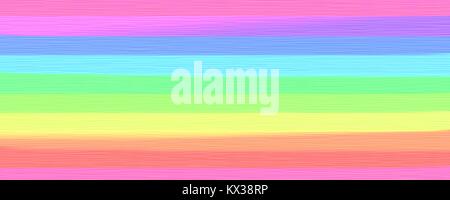 Mescolate ampie strisce di vernice spessa nei colori dell'arcobaleno Foto Stock