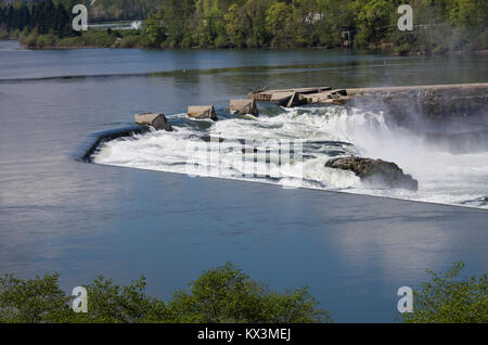 Willamette cade sul fiume Willam è la più grande nel nord-ovest del Pacifico. Oregon City, Oregon Foto Stock