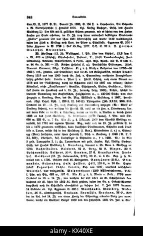 Pagina 848 dal volume III di "Das Königreich Württemberg", che fornisce approfondimenti sulla governance e lo sviluppo culturale di Württemberg. Foto Stock