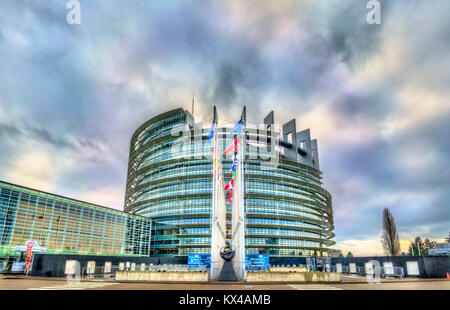 La sede del Parlamento europeo a Strasburgo, Francia Foto Stock