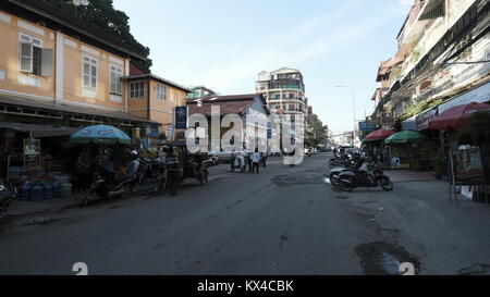 Scene di strada di Phnom Penh Cambogia Foto Stock