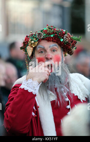 Bankside, Londra, Regno Unito. Il 7 gennaio 2018. I Lions parte Twelfth Night celebrazioni. Credito: Simon Balson/Alamy Live News Foto Stock