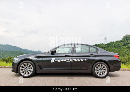 Hong Kong Cina Agosto 22, 2017 : BMW 530e Ibrido Plug-in 2017 Test Drive giorno Aug 22 2017 a Hong Kong. Foto Stock