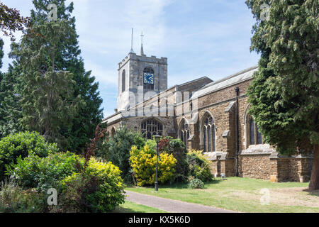 La Chiesa Parrocchiale di St Andrew, Shortmead Street, Biggleswade, Bedfordshire, England, Regno Unito Foto Stock