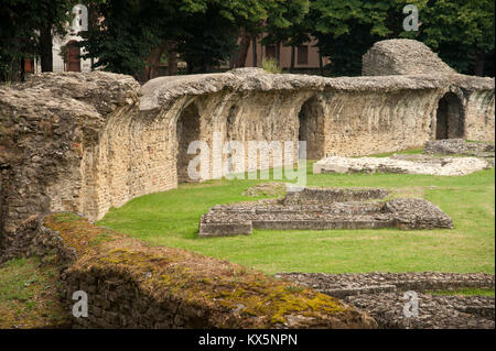 Anfiteatro romano (Anfiteatro Romano) dal II secolo D.C. in Arezzo, Toscana, Italia. 5 agosto 2016 © Wojciech Strozyk / Alamy Stock Photo.Ca locale Foto Stock