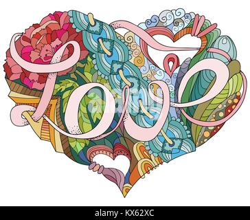 Adulto di vettore libro da colorare le texture. Dipinte a mano e art design. Illustrazione Vettoriale