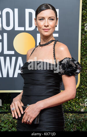 Beverly Hills, in California, Stati Uniti d'America. Il 7 gennaio, 2018. L'attrice CAITRIONA BALFE arriva per il settantacinquesimo Annuale di Golden Globe Awards. Credito: Hfpa fotografo/AdMedia/ZUMA filo/Alamy Live News Foto Stock