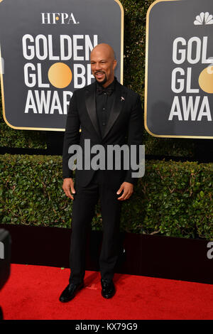 Los Angeles, Stati Uniti d'America. 07Th gen, 2018. Comuni al settantacinquesimo Annuale di Golden Globe Awards presso il Beverly Hilton Hotel di Beverly Hills Credit: Sarah Stewart/Alamy Live News Foto Stock