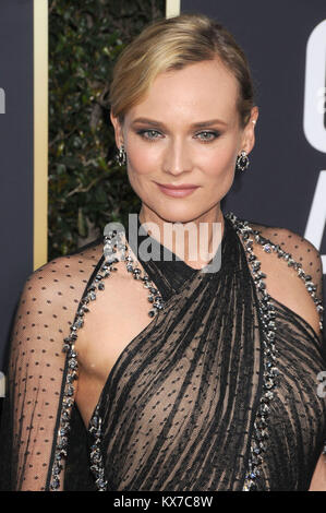 Los Angeles, California, USA. Il 7 gennaio, 2018. L'attrice Diane Kruger al settantacinquesimo Annuale di Golden Globe Awards - Gli arrivi presso il Beverly Hilton Albergo, Los Angeles, CA. Credito: Paolo Fenton/ZUMA filo/Alamy Live News Foto Stock