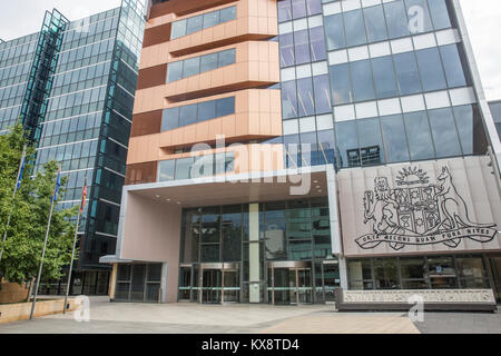 Giustizia Precinct in Parramatta Sydney occidentale include south west trail tribunali, corte per bambini, servizi legali,Sydney , Australia Foto Stock