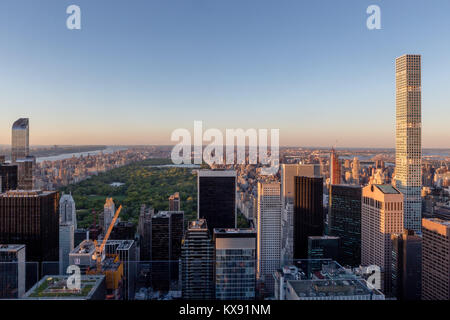 Vista panoramica di Midtown dalla sommità della roccia, NY Foto Stock